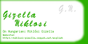gizella miklosi business card