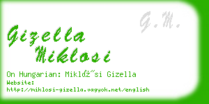 gizella miklosi business card